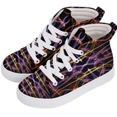 Wallpaper Abstract Art Light Kid s Hi-top Skate Sneakers by Simbadda