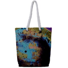 Blue Options 5 Full Print Rope Handle Tote (small) by bestdesignintheworld