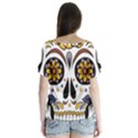 Sugar Skull V-Neck Flutter Sleeve Top View2