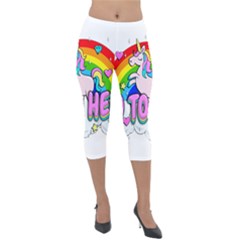 Go To Hell - Unicorn Lightweight Velour Capri Leggings  by Valentinaart