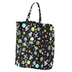 Space Pattern Giant Grocery Zipper Tote by Valentinaart