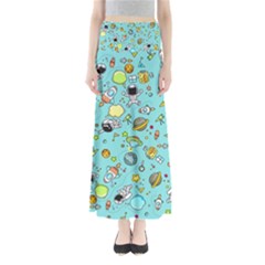 Space Pattern Full Length Maxi Skirt by Valentinaart