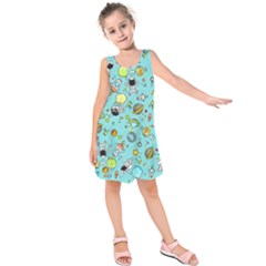 Space Pattern Kids  Sleeveless Dress by Valentinaart