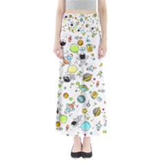 Space Pattern Full Length Maxi Skirt by Valentinaart