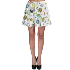 Space Pattern Skater Skirt by Valentinaart