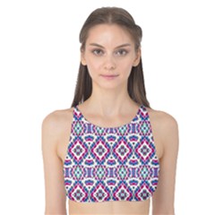 Colorful Folk Pattern Tank Bikini Top by dflcprints