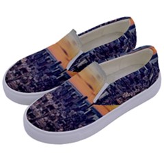 New York Skyline Architecture Nyc Kids  Canvas Slip Ons by Simbadda