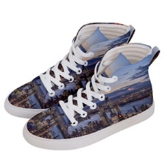 Panoramic City Water Travel Men s Hi-top Skate Sneakers by Simbadda