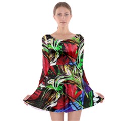 Lillies In Terracota Vase Long Sleeve Skater Dress by bestdesignintheworld