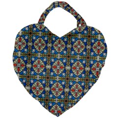 Artwork By Patrick-colorful-42 Giant Heart Shaped Tote by ArtworkByPatrick