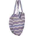 Colorful Wavy Stripes Pattern 7200 Giant Heart Shaped Tote View4