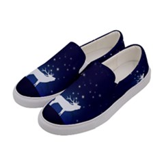 Design Painting Sky Moon Nature Women s Canvas Slip Ons by Simbadda