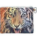 Tiger Animal Teeth Nature Design Canvas Cosmetic Bag (XXXL) View2