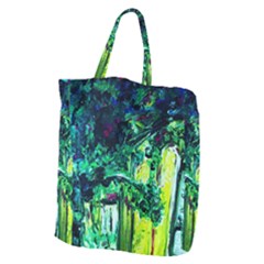 Old Tree And House With An Arch 3 Giant Grocery Zipper Tote by bestdesignintheworld