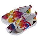 Color Splash Watercolor Cat I Love Usa Velcro Strap Shoes View2