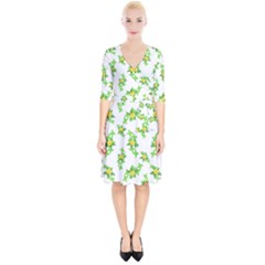 Airy Floral Pattern Wrap Up Cocktail Dress by dflcprints