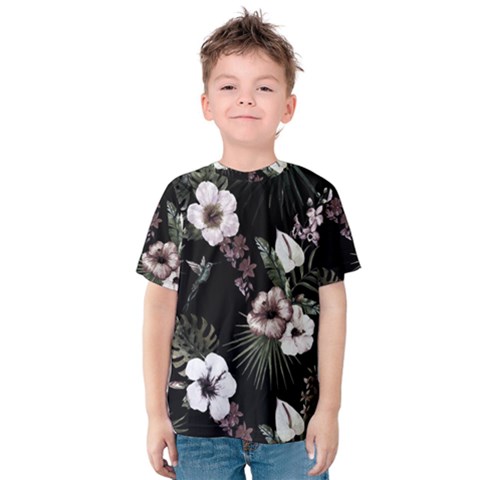 Tropical Pattern Kids  Cotton Tee by Valentinaart