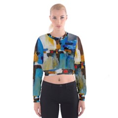 Abstract Cropped Sweatshirt by consciouslyliving