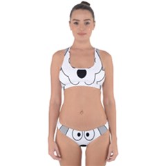 Animal Cartoon Colour Dog Cross Back Hipster Bikini Set