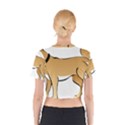 Dog Brown Pet Animal Tail Eskimo Cotton Crop Top View2