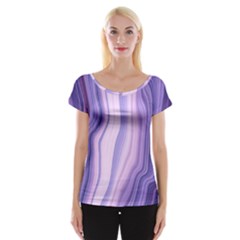 Marbled Ultra Violet Cap Sleeve Tops by NouveauDesign