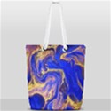 blue gold marbled Full Print Rope Handle Tote (Small) View2