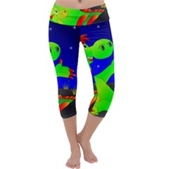 Dragon Grisu Mythical Creatures Capri Yoga Leggings by Nexatart