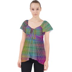 Colorful Sheet Lace Front Dolly Top by LoolyElzayat