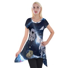 We Found Laika Short Sleeve Side Drop Tunic by Valentinaart