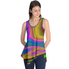 Colorful Waves Sleeveless Tunic by LoolyElzayat