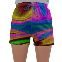 Colorful Waves Sleepwear Shorts by LoolyElzayat