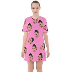 Crying Kim Kardashian Sixties Short Sleeve Mini Dress by Valentinaart