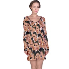 Crying Kim Kardashian Long Sleeve Nightdress by Valentinaart