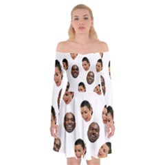 Crying Kim Kardashian Off Shoulder Skater Dress by Valentinaart