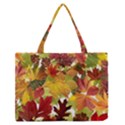 Autumn Fall Leaves Zipper Medium Tote Bag View1