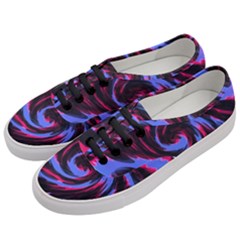 Swirl Black Blue Pink Women s Classic Low Top Sneakers by BrightVibesDesign