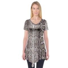 Snake Skin Short Sleeve Tunic  by LoolyElzayat