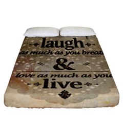 Motivational Calligraphy Grunge Fitted Sheet (california King Size) by Sapixe