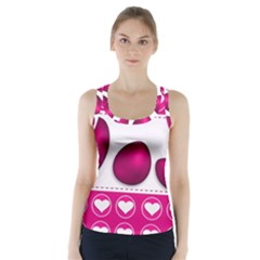 Love Celebration Easter Hearts Racer Back Sports Top by Sapixe