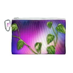 Leaves Green Leaves Background Canvas Cosmetic Bag (large) by Sapixe