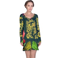 Background Reason Tulips Colors Long Sleeve Nightdress by Sapixe