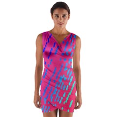 Background Desktop Mosaic Raspberry Wrap Front Bodycon Dress by Sapixe