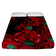 Floral Flower Pattern Art Roses Fitted Sheet (queen Size) by Sapixe