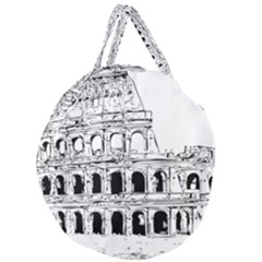 Line Art Architecture Giant Round Zipper Tote by Sapixe