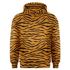 Orange And Black Tiger Stripes Men s Overhead Hoodie by PodArtist