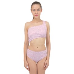 Elios Shirt Faces In White Outlines On Pale Pink Cmbyn Spliced Up Two Piece Swimsuit by PodArtist