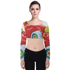 Car Vehicle Racing Car Formula Velvet Crop Top by Sapixe