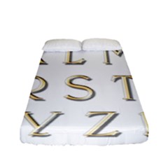 Letters Gold Classic Alphabet Fitted Sheet (full/ Double Size) by Sapixe