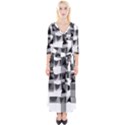 Geometry Square Black And White Quarter Sleeve Wrap Maxi Dress View1