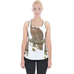 Bird Owl Animal Vintage Isolated Piece Up Tank Top by Sapixe